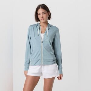 VUORI Halo Performance Hoodie Full Zip XS LIKE NEW! In Shade Heather/Light blue